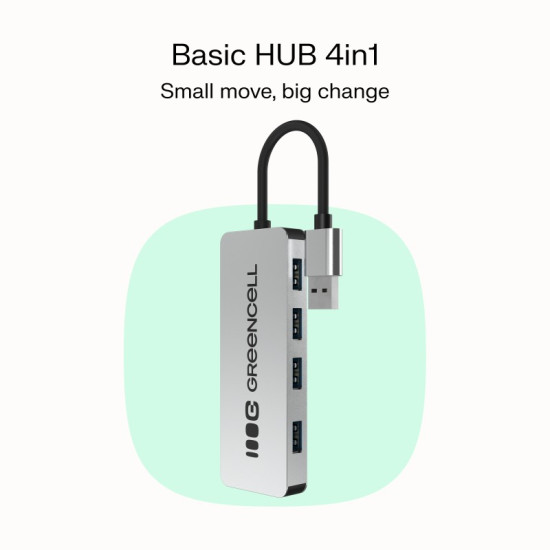 HUB USB-C Basic USB-A do 4x USB-A 3.0 