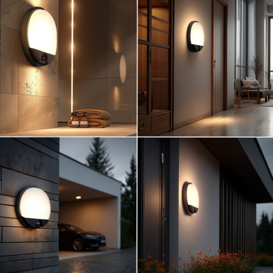 Lampa LED z czujnikiem ruchu MCE291 GR 