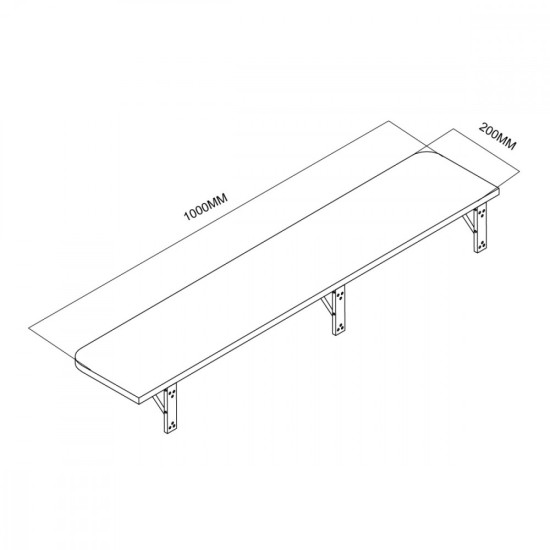 Składana półka 100x20cm MC-129 WD 