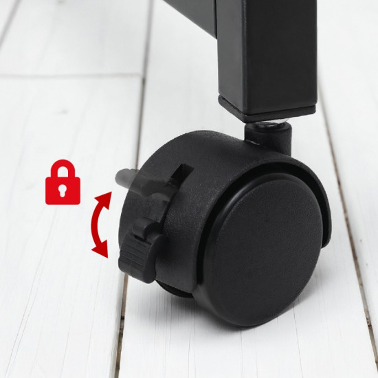 Składane biurko stolik MC-126 B blat 100x58 cm, max 50kg Czarne