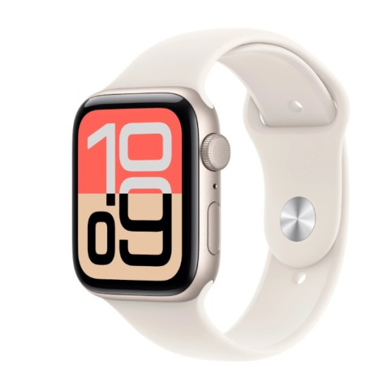 Watch SE 3 GPS+Cellular koperta 40 mm z aluminium w kolorze księżycowej poświaty, pasek sportowy w kolorze księżycowej poświaty - rozmiar M/L