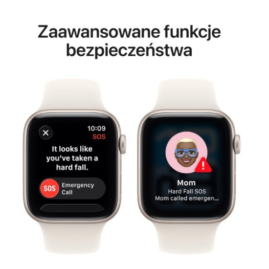 Watch SE 3 GPS+Cellular koperta 40 mm z aluminium w kolorze księżycowej poświaty, pasek sportowy w kolorze księżycowej poświaty - rozmiar M/L