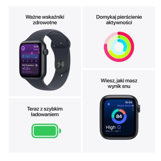 Watch SE 3 GPS+Cellular koperta 40 mm z aluminium w kolorze północy, pasek sportowy w kolorze północy - rozmiar S/M