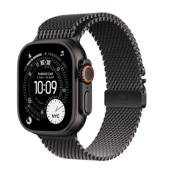 Watch Ultra 3 GPS + Cellular, koperta 49 mm z tytanu w kolorze czarnym, bransoleta mediolańska z tytanu w kolorze czarnym - rozmiar L