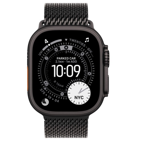 Watch Ultra 3 GPS + Cellular, koperta 49 mm z tytanu w kolorze czarnym, bransoleta mediolańska z tytanu w kolorze czarnym - rozmiar L