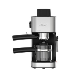 Kolbowy ekspres do kawy ze spieniaczem do mleka i podgrzewaczem na filiżankę  MR-411