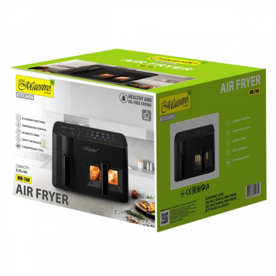 Frytownica beztłuszczowa podwójna 3,5l + 6l  2400W  MR-760