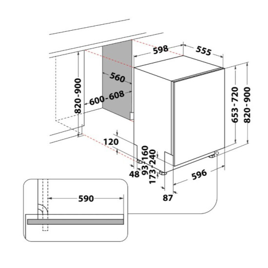 Zmywarka do zabudowy WI7020PF 