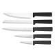 Zestaw noży + desek na podstawce MR-1412-BLACK 