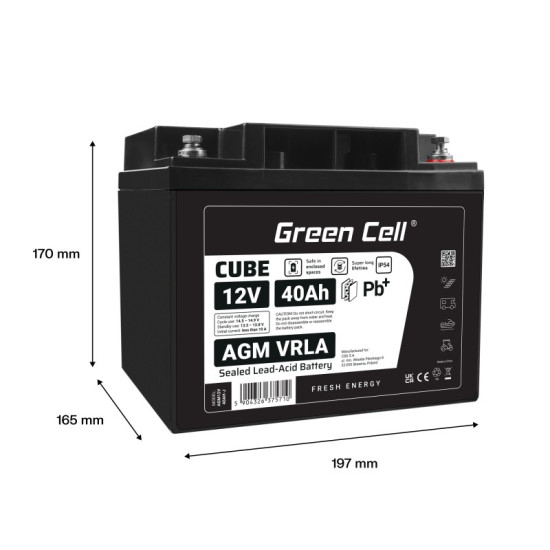 Akumulator AGM VRLA 12V 40Ah IP54