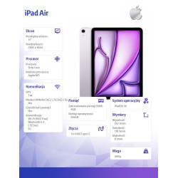iPad Air 11 cali WiFi + Cellular 256GB Fioletowy