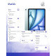 iPad Air 13 cali WiFi + Cellular 128GB Niebieski
