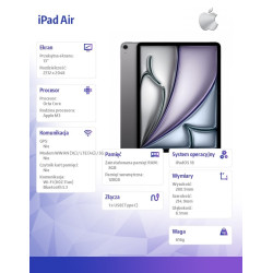 iPad Air 13 cali WiFi 128GB Szary