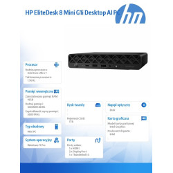Komputer EliteDesk 8 Mini G1i U7-265T 1TB/16GB/W11P  998Z2ET 