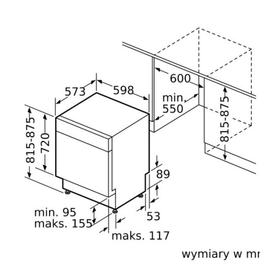Zmywarka front Extra Dry SMU2HVS06E inox