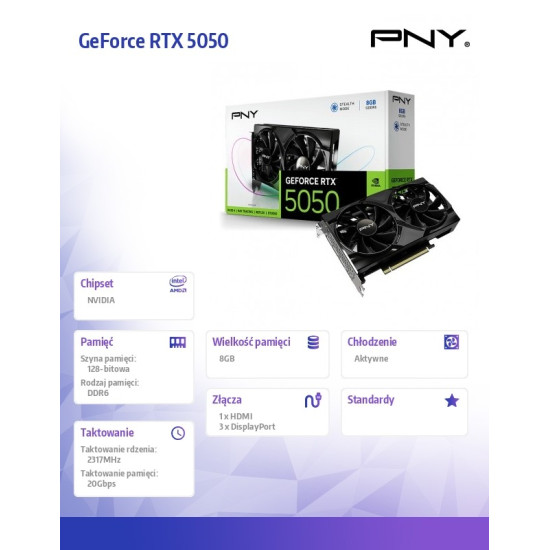 Karta graficzna GeForce RTX 5050 8GB 2F VCG50508DFXPB1 