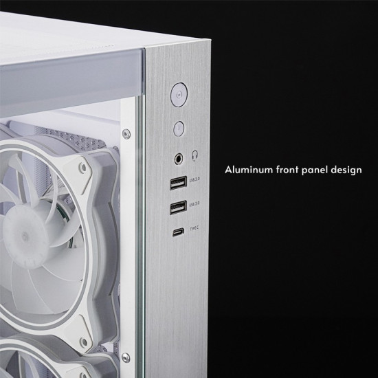 Obudowa VISIO GM-30W-T G-OP 6xwentylator ARGB biała