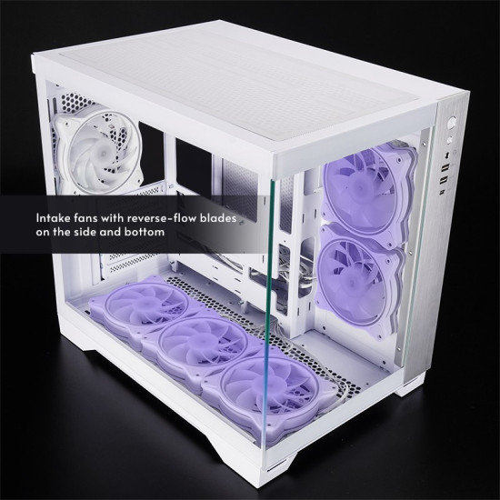 Obudowa VISIO GM-30W-T G-OP 6xwentylator ARGB biała