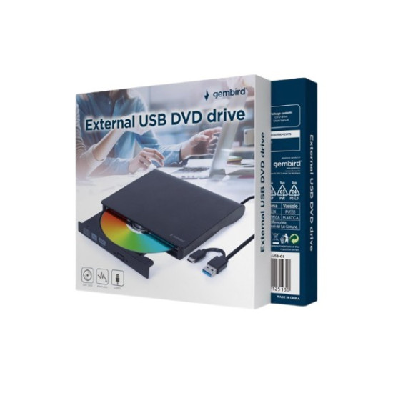 Napęd DVD na USB zewnętrzny DVD-USB-031 czarny