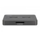 Stacja dokująca USB-C 3.2 Gen2 dla dysków SSD M.2 Duo NVMe oraz SATA (max. 2x 4 TB) z czytnikiem kart SD-Express 7.1 (max. 2 TB), czarna