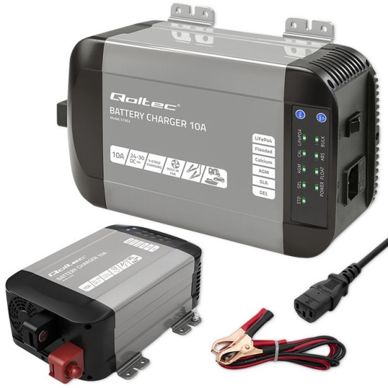 Inteligentna ładowarka Monolith do akumulatorów LiFePO4 AGM GEL  SLA | 10A | 24V 