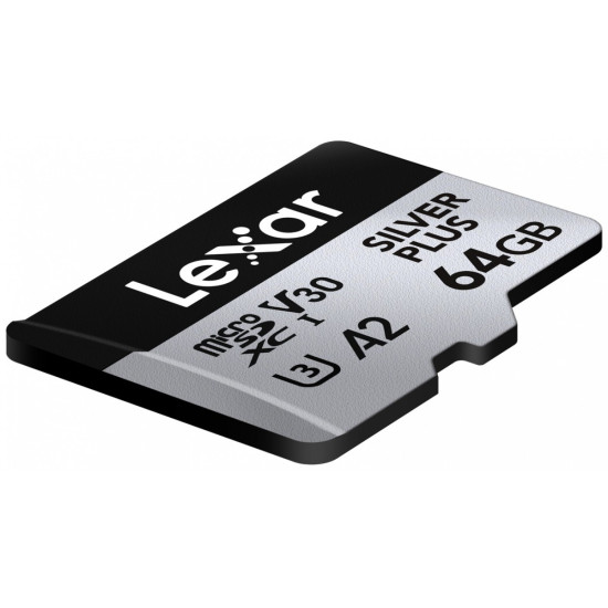 Karta pamiÄci microSD 64GB C10 A2 U3 V30 205/100MB/s Silver Plus