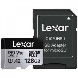 Karta pamiÄci microSD 128GB C10 A2 U3 V30 205/150MB/s Silver Plus