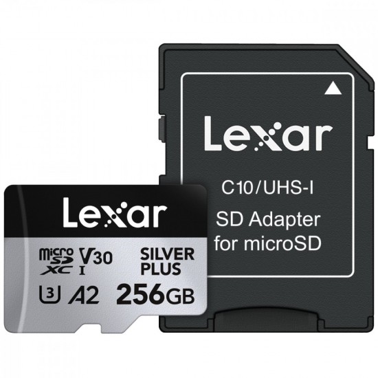 Karta pamiÄci microSD 256GB C10 A2 U3 V30 205/150MB/s Silver Plus