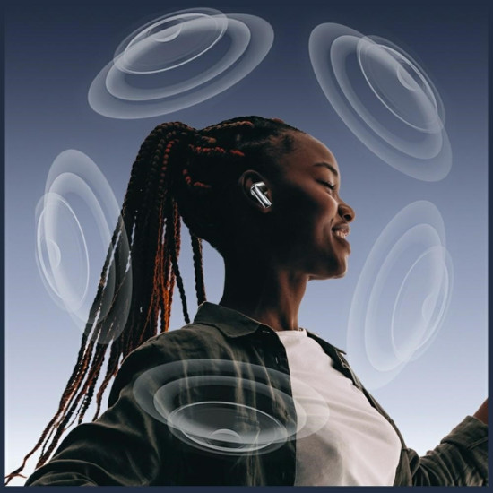 SĹuchawki bluetooth ENC TP100 5.4 TWS LCD czarne 