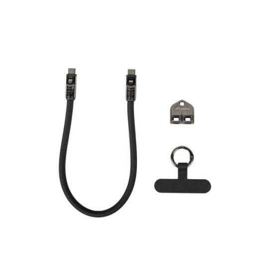 Kabel USB-C M/M SMYCZ/BRELOK 0.3M 240W czarny 