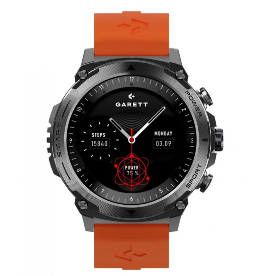 Smartwatch Garett Atom czarny stalowy 