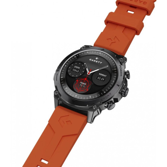 Smartwatch Garett Atom czarny stalowy 