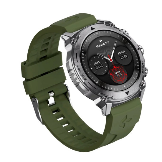 Smartwatch Atom srebrny stalowy