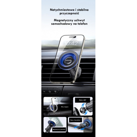 Uchwyt samochodowy do kratki ZJ081 magnetyczny 