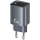 Ĺadowarka sieciowa T66 45W CC290 GaN Fast charge 1xUSB-A 1xUSB-C srebrny 