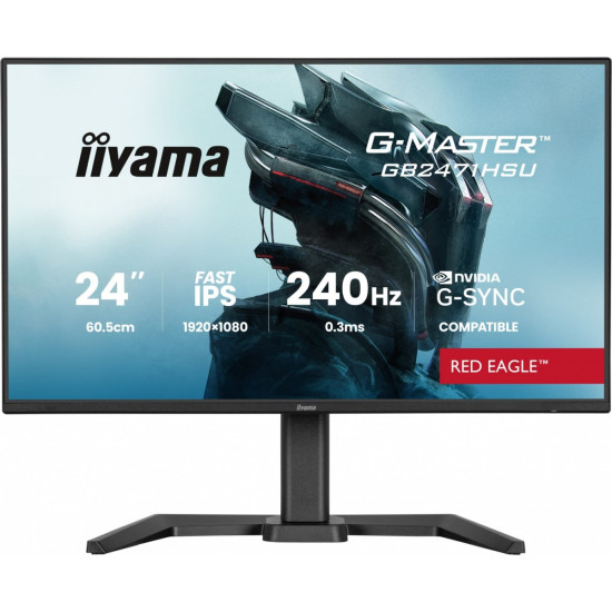 Monitor 23,8 cala GB2471HSU-B1 IPS,FHD,240Hz,2xHDMI,DP,1xUSB 3.2,     1xUSB C, Adaptive G-SYNC - 1920 x 1080 @48-240Hz  DisplayPort Only,           HA