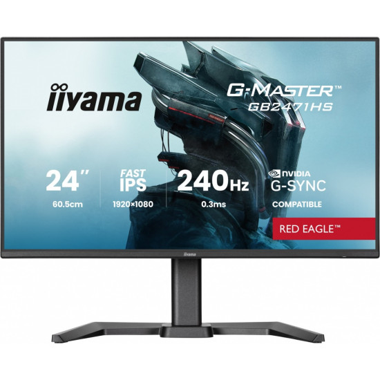 Monitor 23,8 cala GB2471HS-B1 Fast IPS,FHD,240Hz,2xHDMI,DP, 350cd, HAS(150) PIVOT, Adaptive G-SYNC - 1920 x 1080 @48-240Hz  DisplayPort Only 