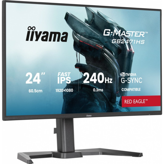 Monitor 23,8 cala GB2471HS-B1 Fast IPS,FHD,240Hz,2xHDMI,DP, 350cd, HAS(150) PIVOT, Adaptive G-SYNC - 1920 x 1080 @48-240Hz  DisplayPort Only 