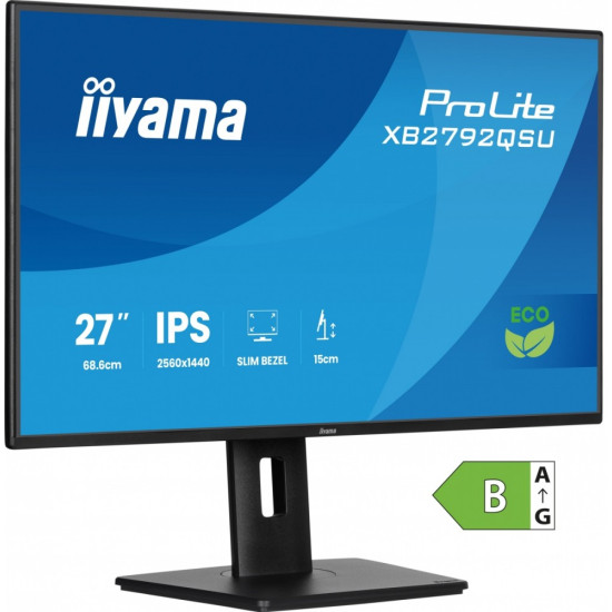Monitor 27 cali XB2792QSU-B1   IPS,QHD, HAS (150) PIVOT,              120Hz,HDMI,DP, 350cd,1500:1, cienkie ramki, 2xUSB 3.2, ErP B 
