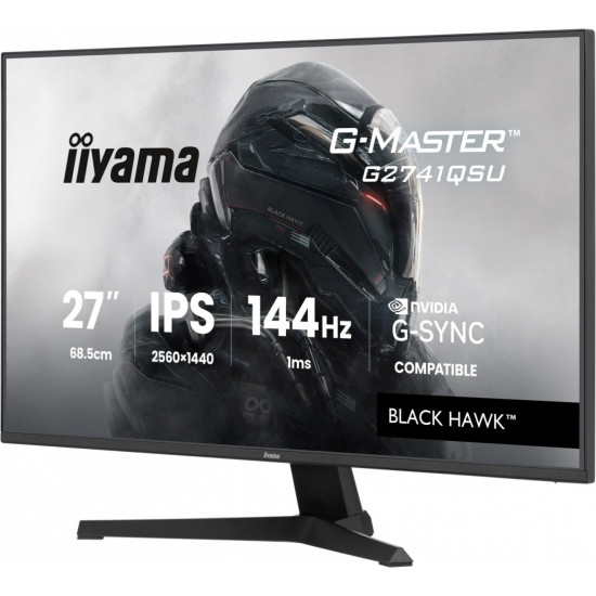 Monitor 27 cali G2741QSU-B1 IPS,QHD,144Hz,1ms,2xUSB                  Adaptive G-SYNC,HDMI,DP,350cd, 