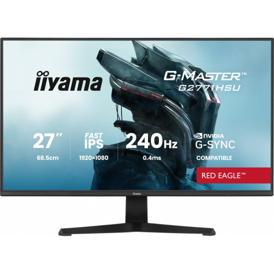 Monitor 27 cali G2771HSU-B1 0.4ms,Fast IPS,1xUSB 3.2, 1xUSB C,      240Hz, DP, 2xHDMI,  Adaptive G-SYNC - 1920 x 1080 @48-240Hz  DisplayPort Only 