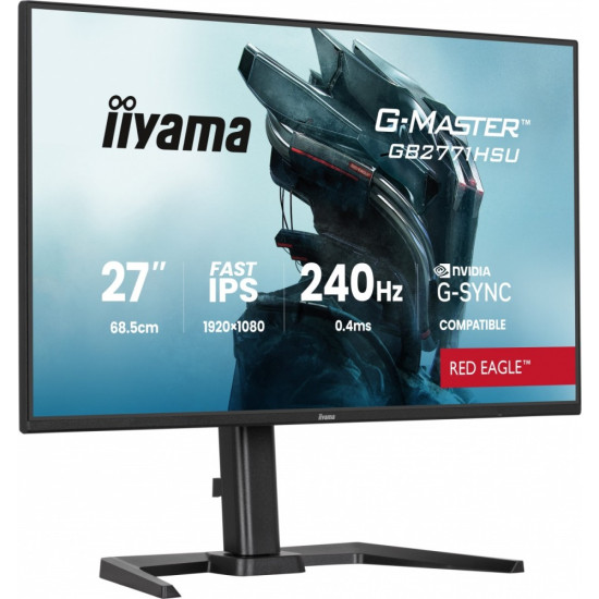 Monitor 27 cali GB2771HSU-B1 0.4ms,Fast IPS, HAS (150) PIVOT,        1xUSB 3.2, 1xUSB C, 240Hz, DP, 2xHDMI,Adaptive G-SYNC-1920x1080@48-240Hz DP Only