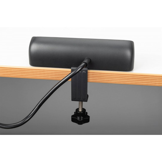 Listwa zasilająca biurkowa, 3 gniazda Schuko, 2x USB-A (2x 12W), 1x USB-C (30W) z zaciskiem na blat, kabel 1,5m, czarna