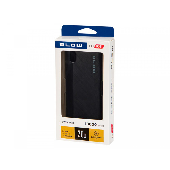 PowerBank 20WPB10B QC 20W 10000mAh Czarny 