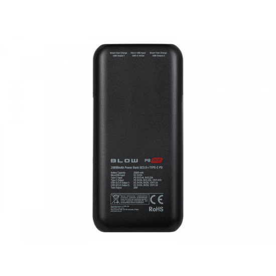 PowerBank 20WPB20F PD 20W 20000mAh Czarny 
