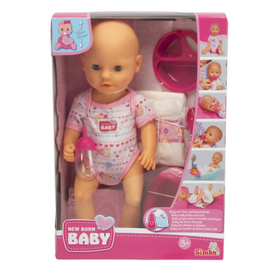 New Baby Born Bobas z akcesoriami, gumowa