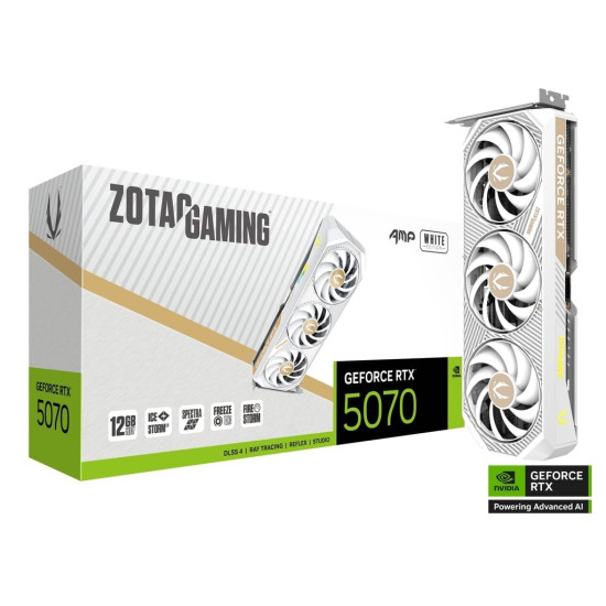 Karta graficzna GeForce RTX 5070 AMP 12GB GDDR7 192bit 3DP/HDMI biała