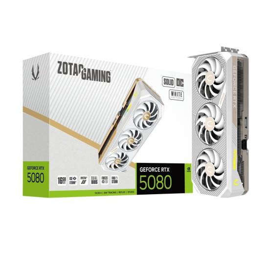 Karta graficzna GeForce RTX 5080 SOLID OC 16GB GDDR7 256bit 3DP/HDMI biała