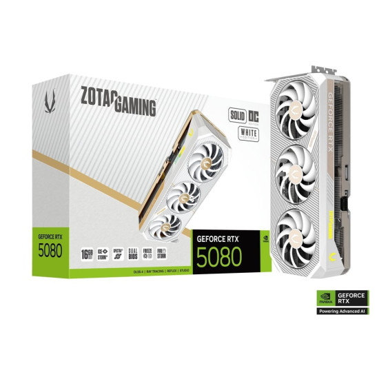 Karta graficzna GeForce RTX 5080 SOLID OC 16GB GDDR7 256bit 3DP/HDMI biała