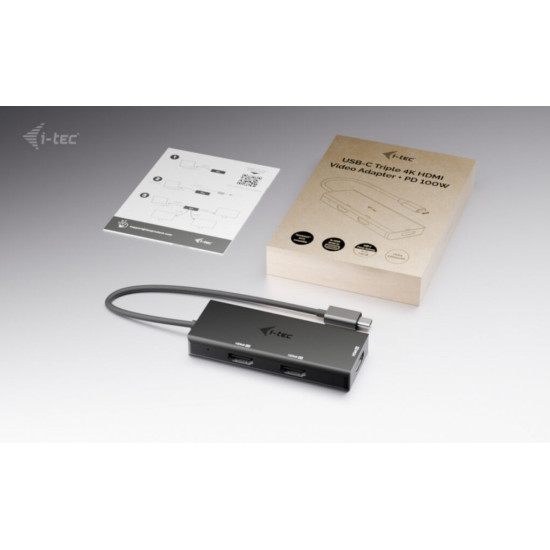 Stacja dokująca USB-C Triple 4K HDMI Video Adapter Power Delivery 100W 